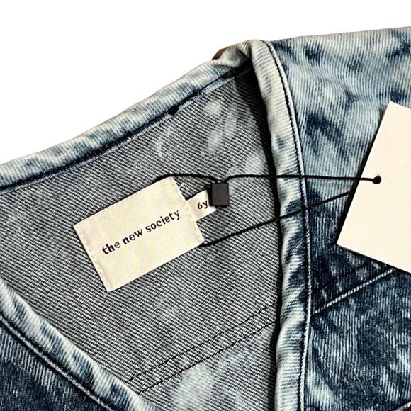 The New Society Vest Boys 6y Blue Denim Cotton Bleach‎ Wash Rene Waistcoat - Picture 4 of 8